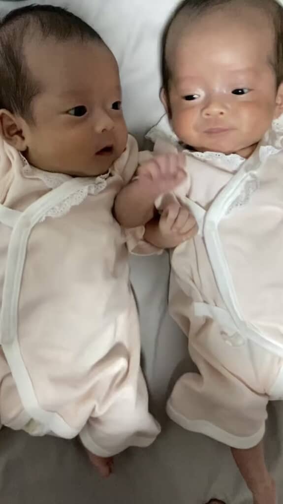 低出生体重児として生まれた双子の娘さん