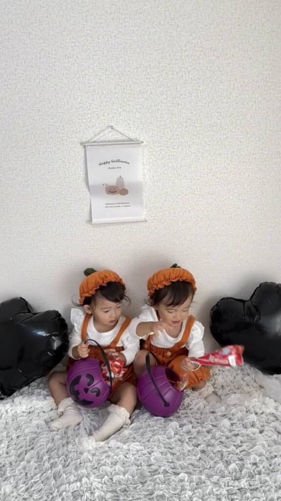 かぼちゃの衣装がかわいいハロウィーンの様子