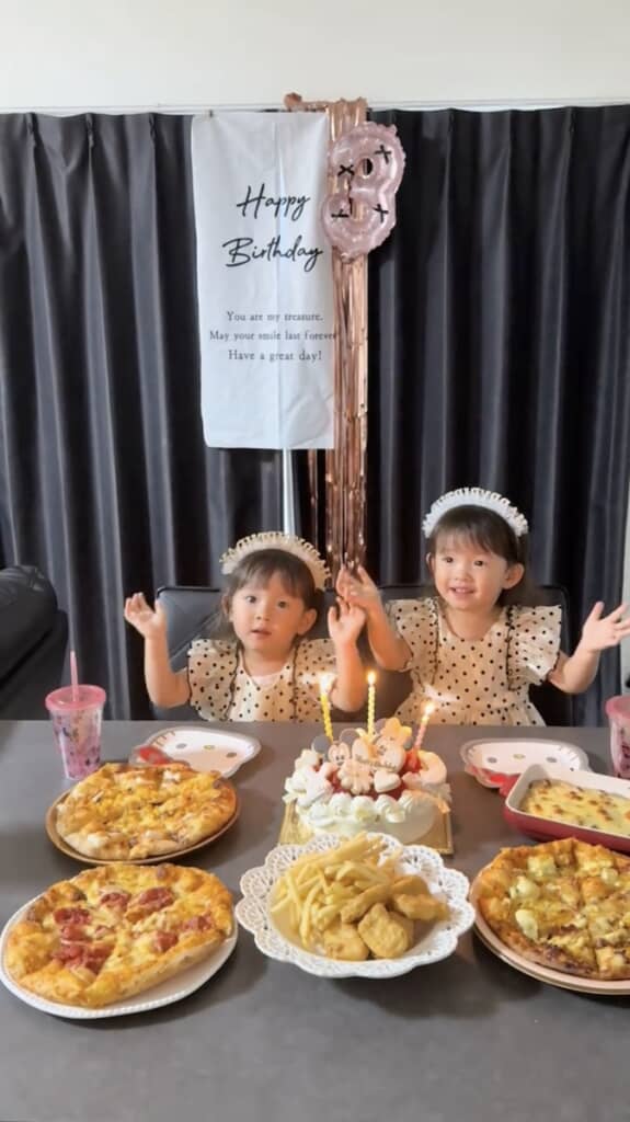 3歳の誕生日会の様子