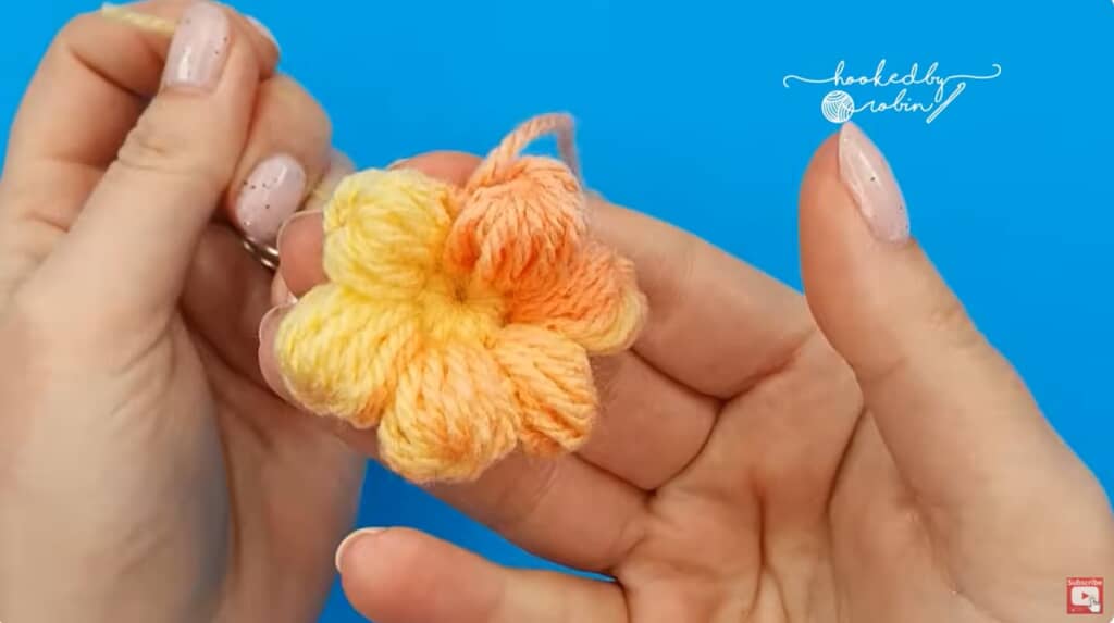 ぷっくりしたお花が完成