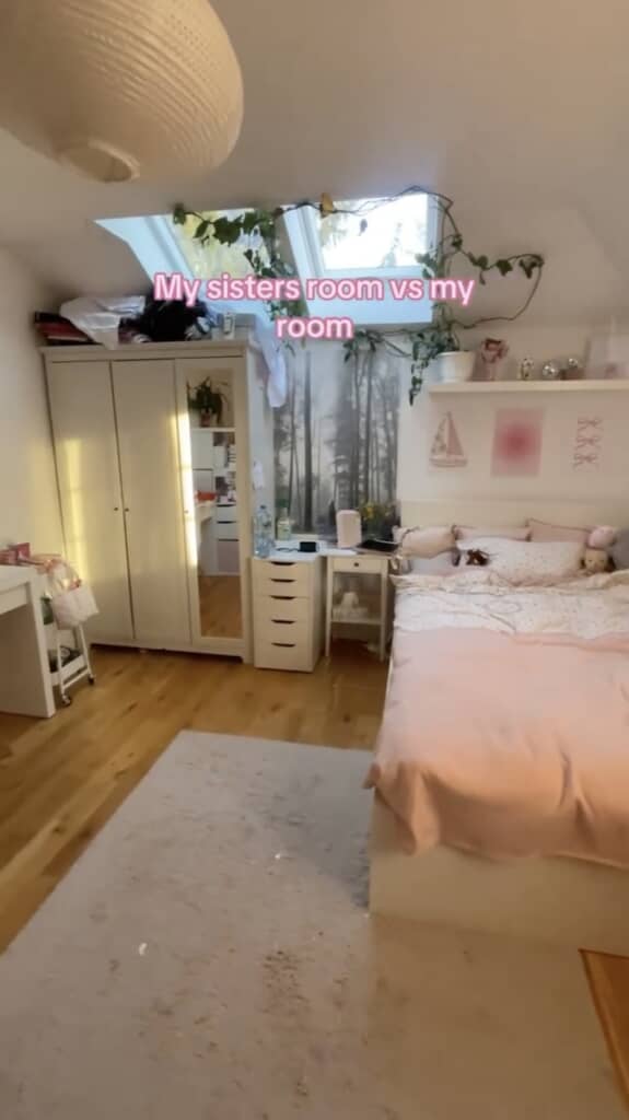 Whitneyさんの部屋。ファンシーで落ち着いた雰囲気