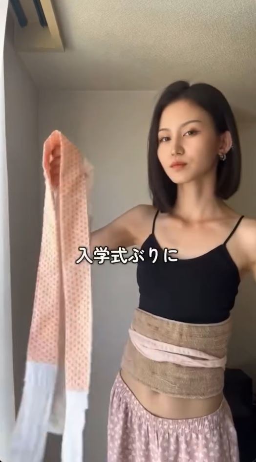 ウエストに巻いて補正