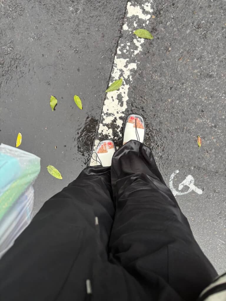 足元をよく見ると……