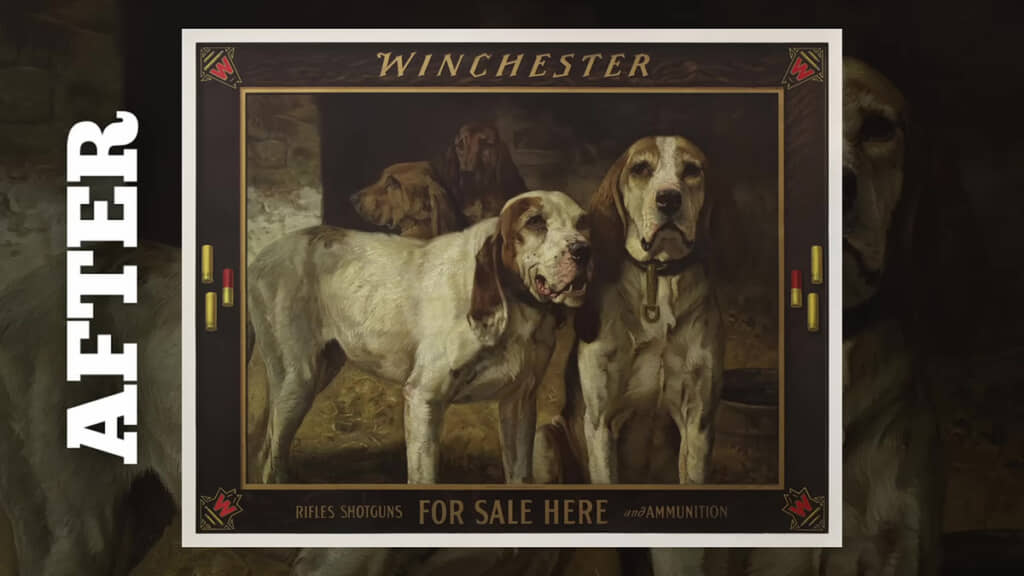 修復が完了し、美しい一枚の絵として蘇ったポスターの全体像