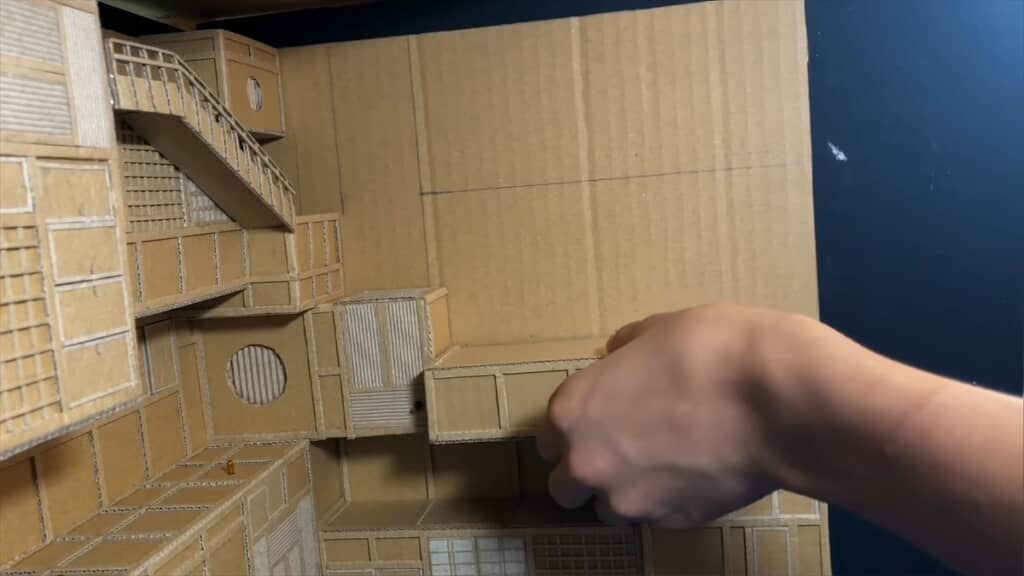 中学1年生がダンボールで作った鬼滅の刃の無限城