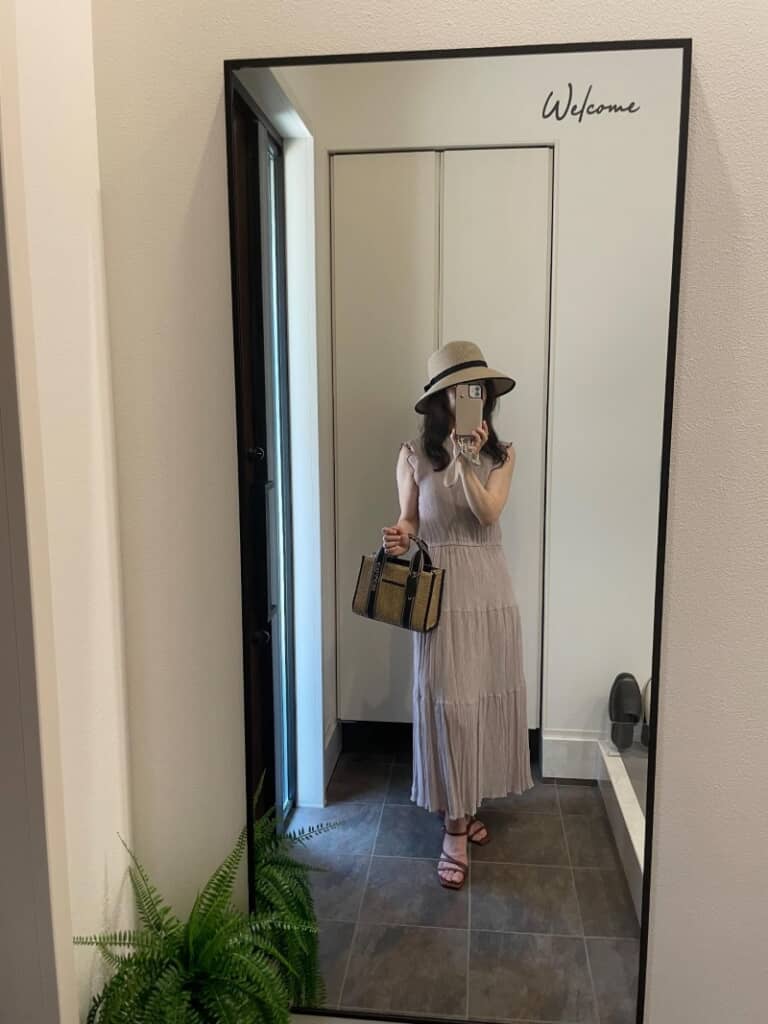 甘めのワンピースコーデ