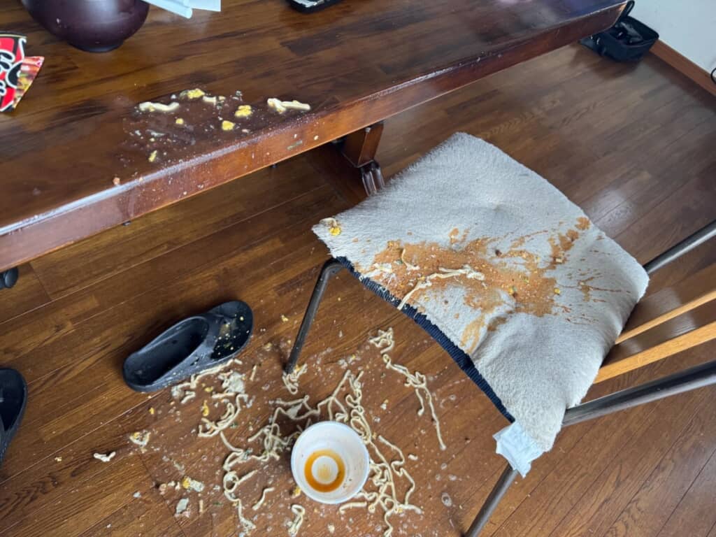 慌てた様子が伝わってくる1枚