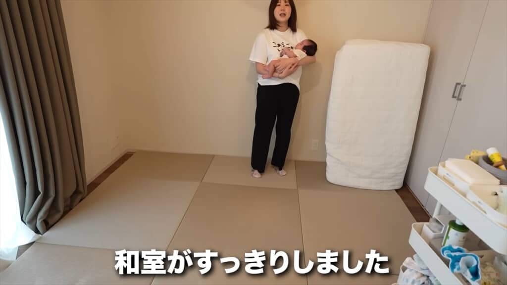赤ちゃんと一緒に寝るために夫婦が部屋を模様替え