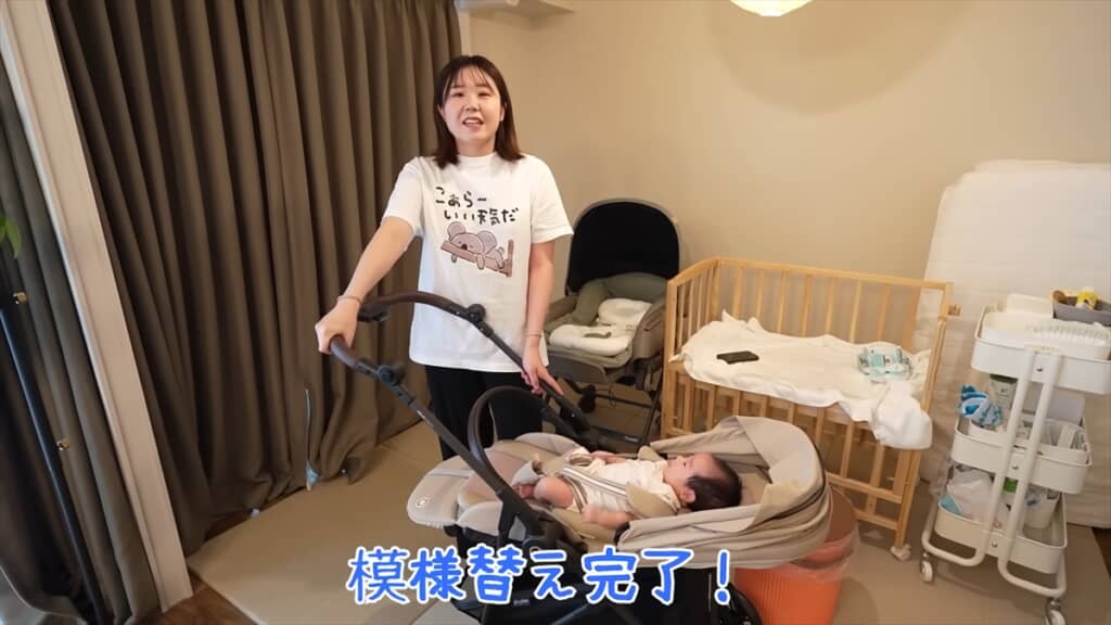 赤ちゃんと一緒に寝るために夫婦が部屋を模様替え