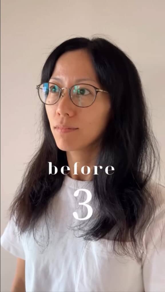 黒髪ロングのビフォーアフター