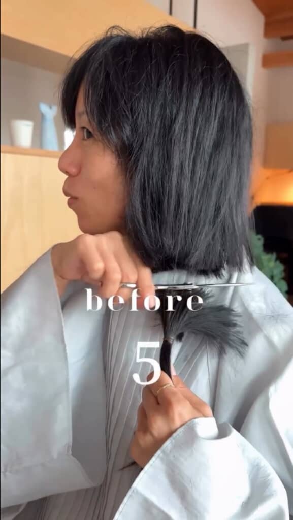 黒髪ロングのビフォーアフター