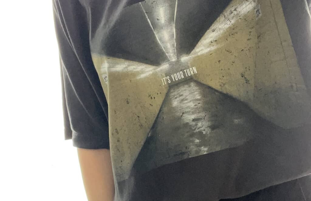 Tシャツのアップ