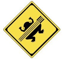 ヒキガエルの標識の画像