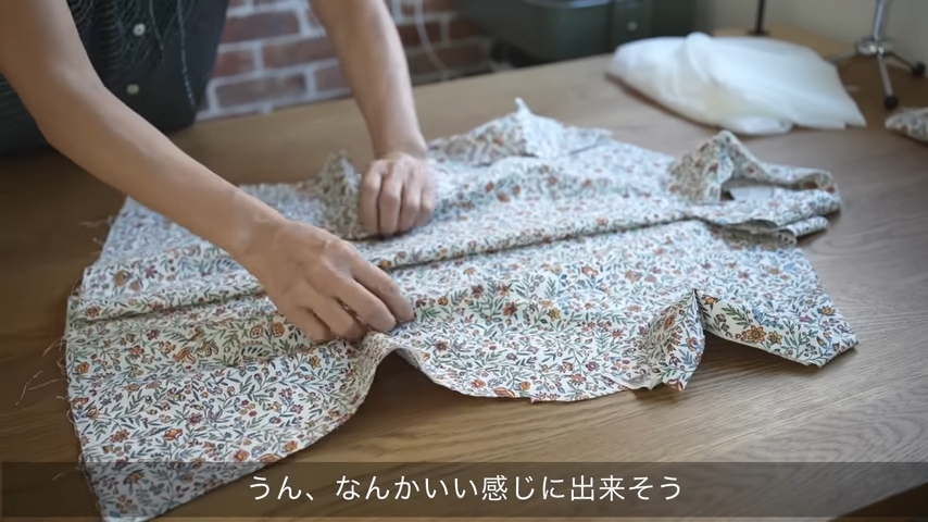 生地を裁断しました