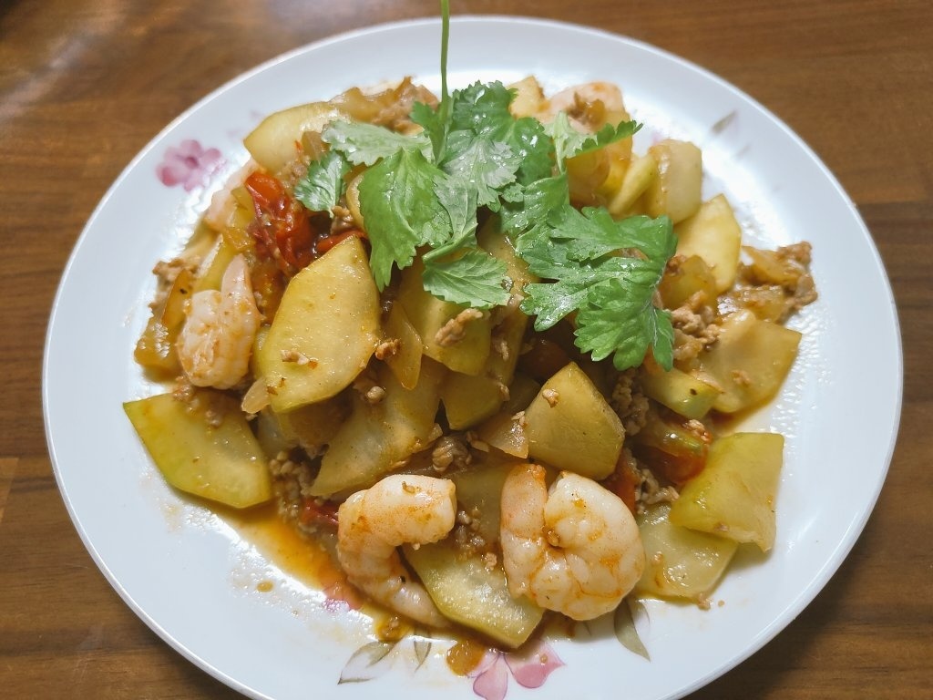 パクチーを乗せて完成！