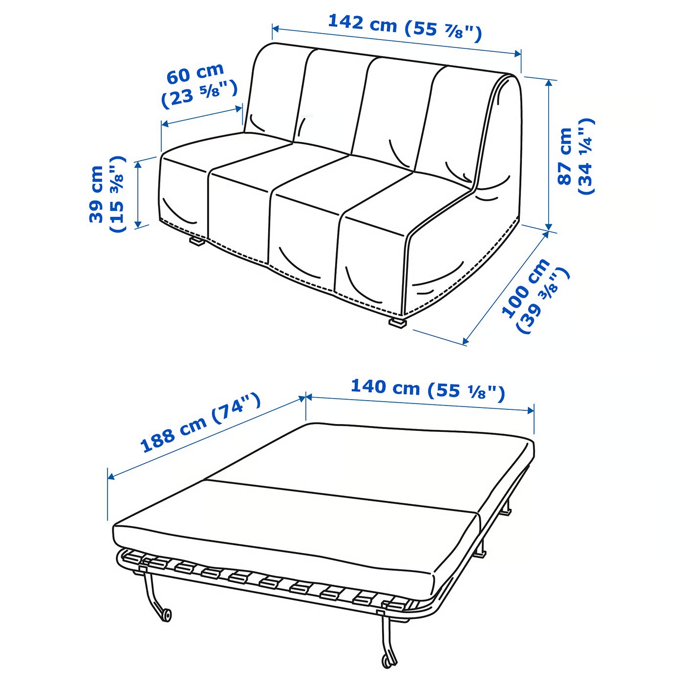 IKEAのソファベッド「LYCKSELE リクセーレ ローボース」が人気