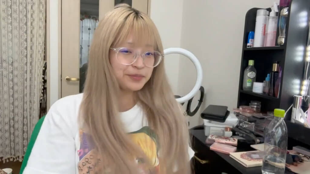 メイク前（すっぴん状態）のこがちゃんちゃんさん