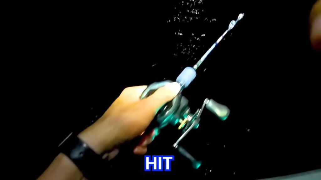 ひっきりなしに竿を揺らす手応え。特に強いやつを引き寄せると……