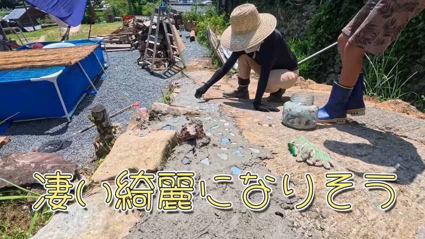 きれいになりそうだと感想を伝える息子