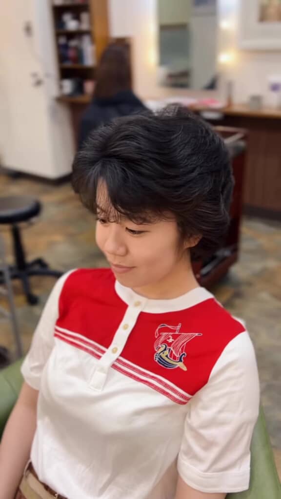 昭和ヘア・左前から