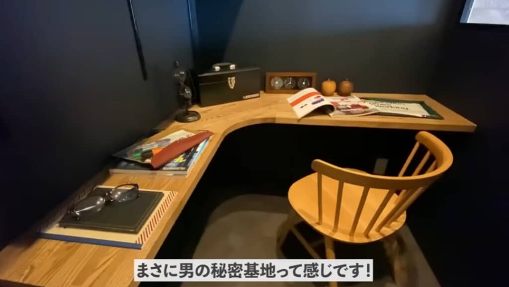ワークスペースは男の秘密基地のようなカッコよさ