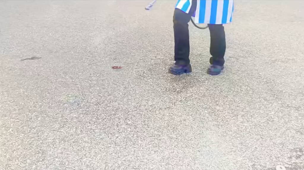 すごい服の人が来た
