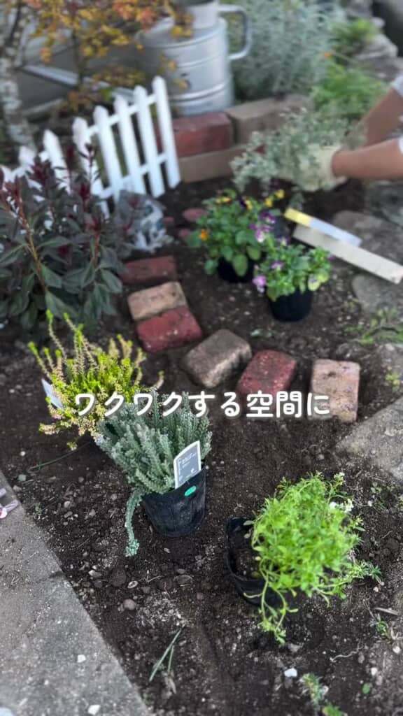 雑貨と植物をバランスよく配置