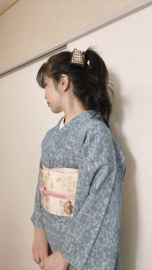ポニーテール×着物もすてき