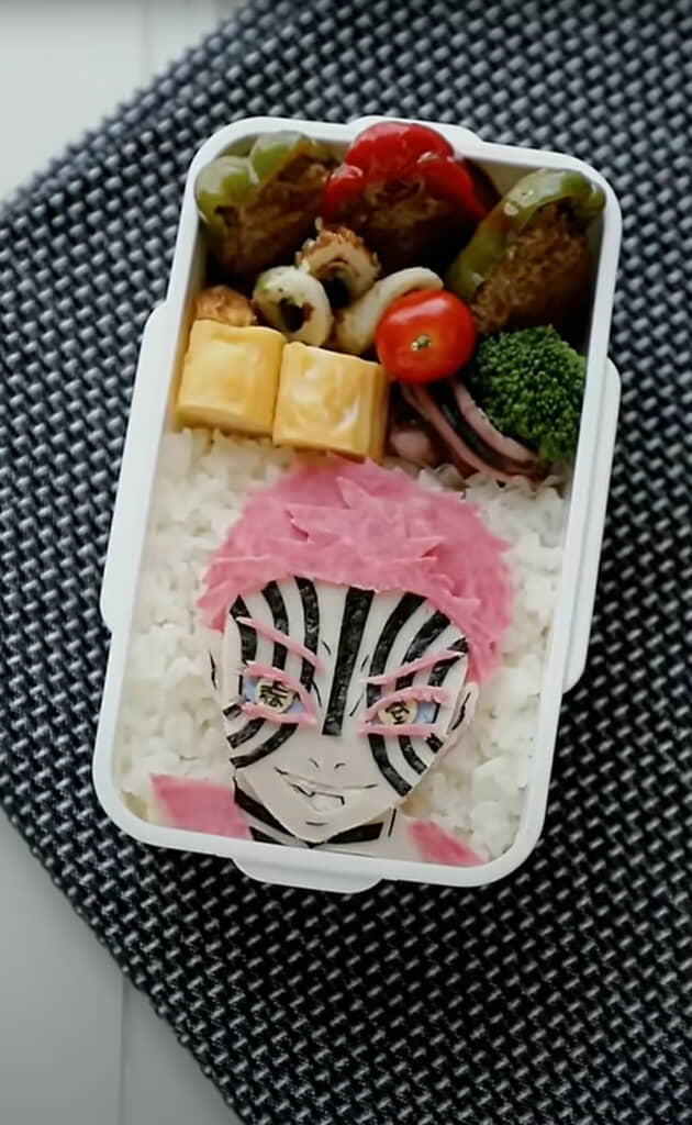 「猗窩座」のキャラ弁が完成！