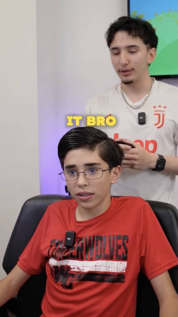 真面目そうな印象の少年（ビフォー）