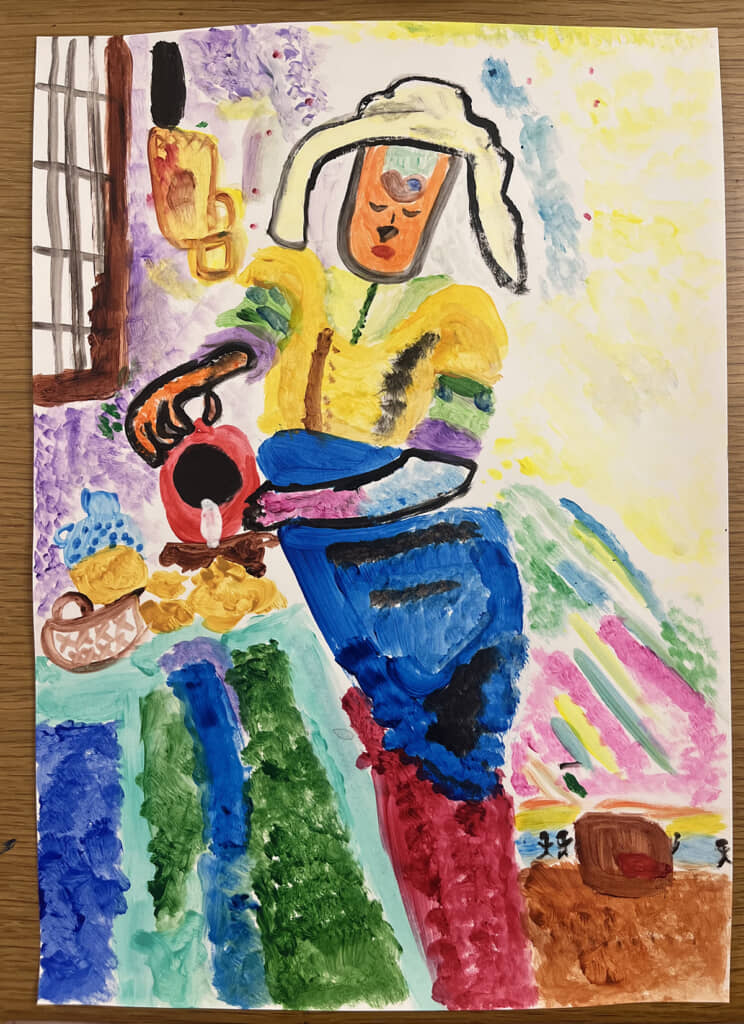 明るい配色がステキな完成作品