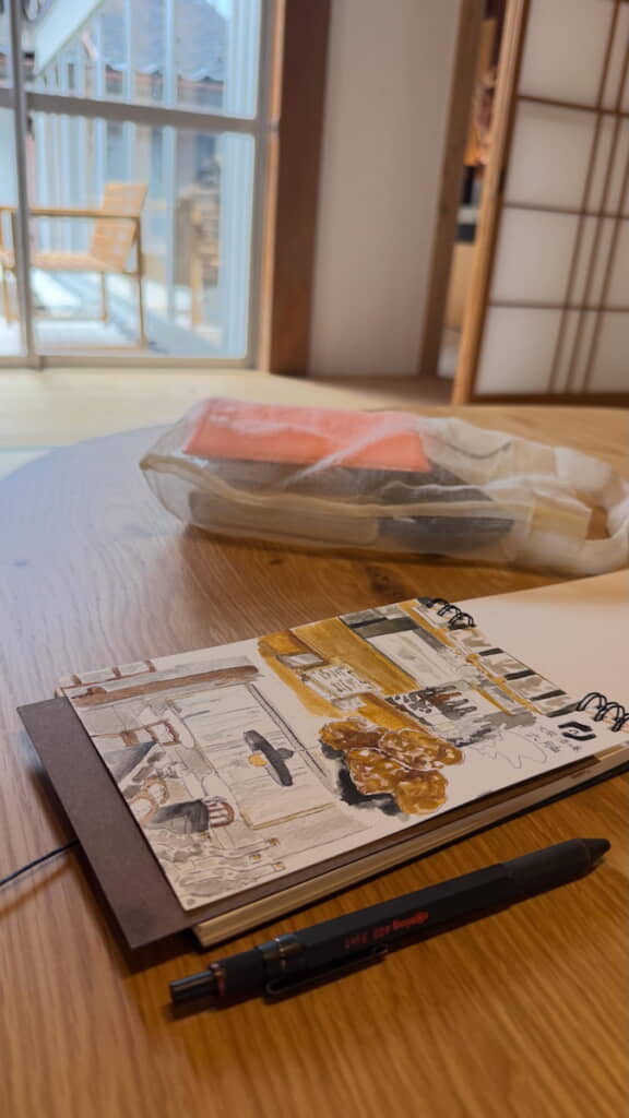 描きながら過ごすひとり旅の時間