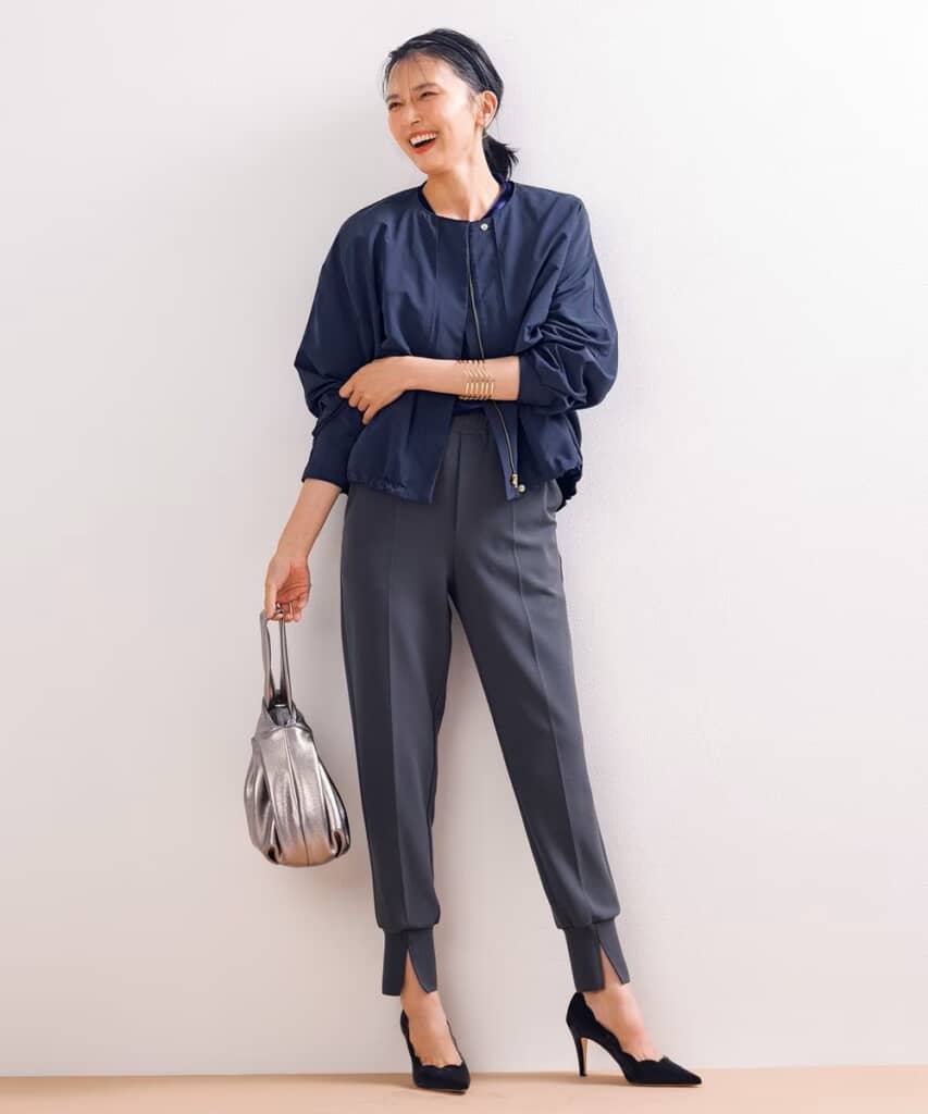 最愛ジョグパンのきれいめコーデ