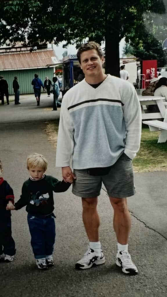 20年前のBrianさんとパパ