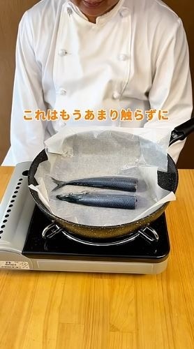 焼き目をつけたい向きに置く