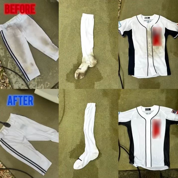 靴下やユニフォームのトップもキレイに