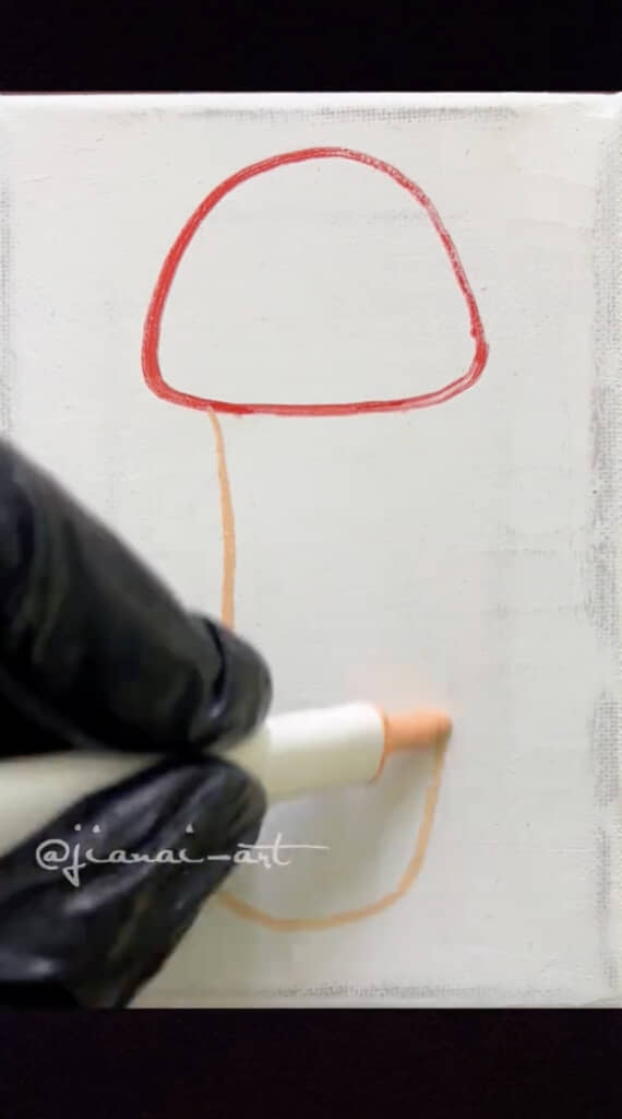 ざっくり描いたキノコの絵