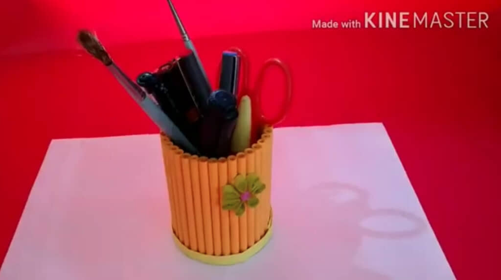 キュートなペン立てが完成！