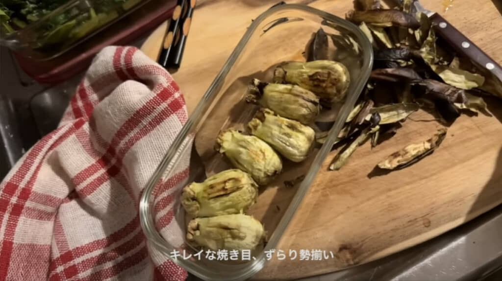 ふっくら焼き上がった小茄子