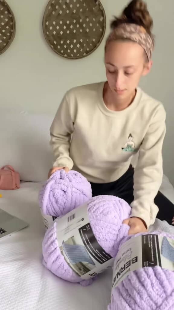 チャンキーヤーンを取り出したところ