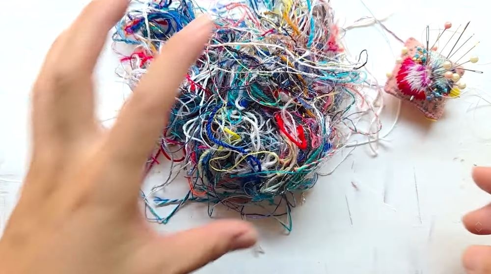 今回使用する残り糸