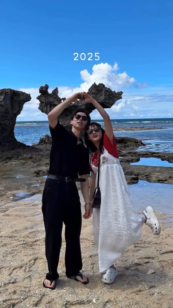 かわいいハートのポーズ