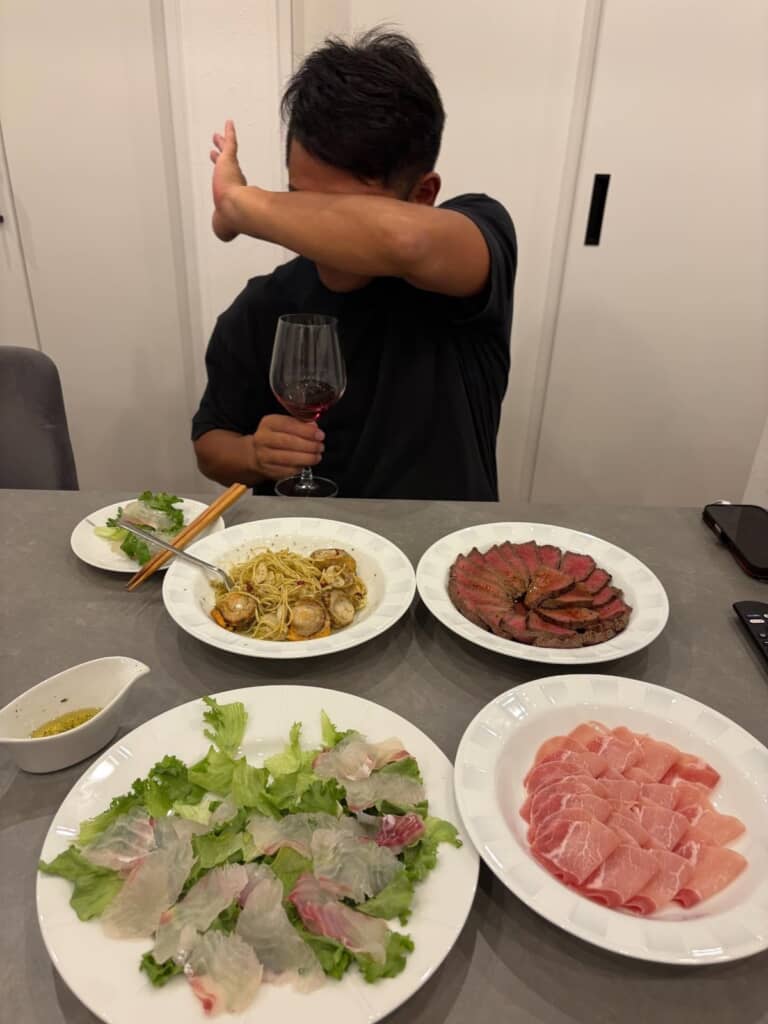 1人パーティーしていました！