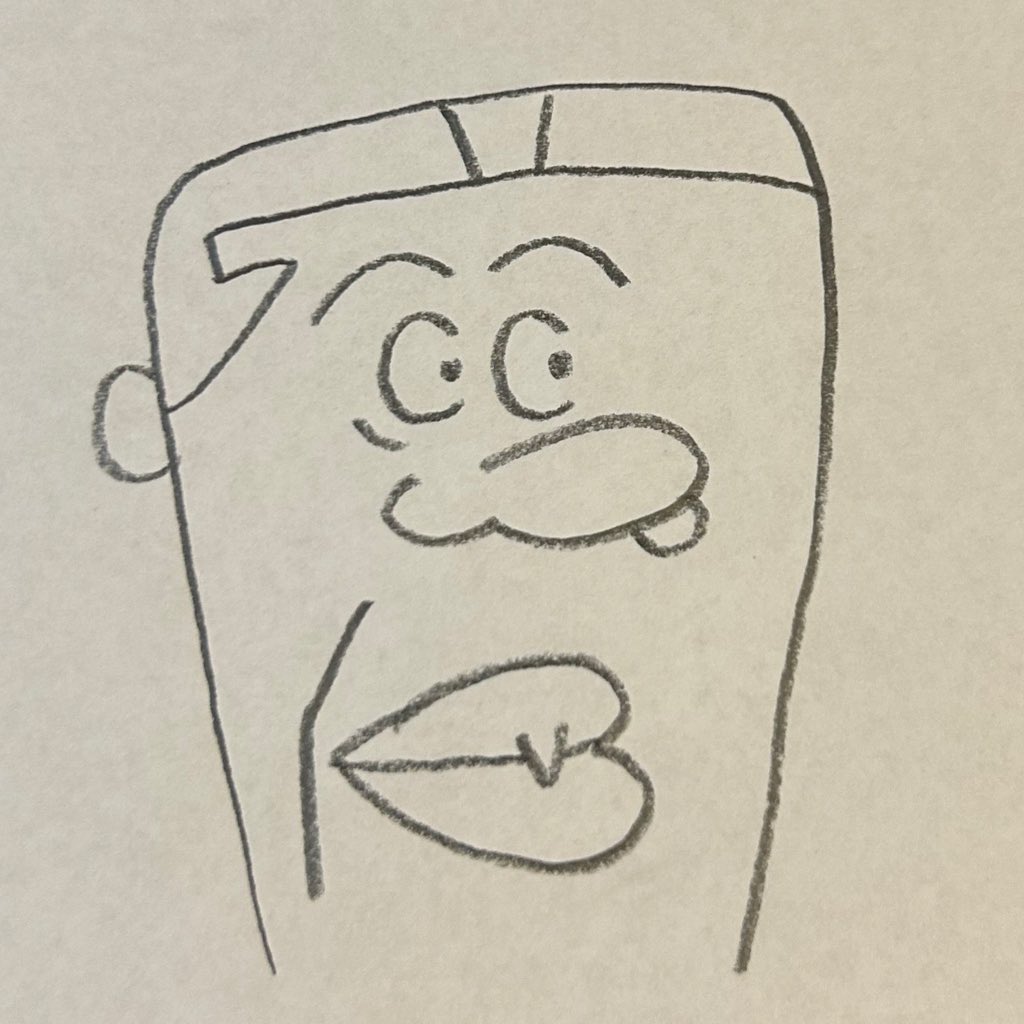 小5長男が描いたサザエさんのキャラ・アナゴさん