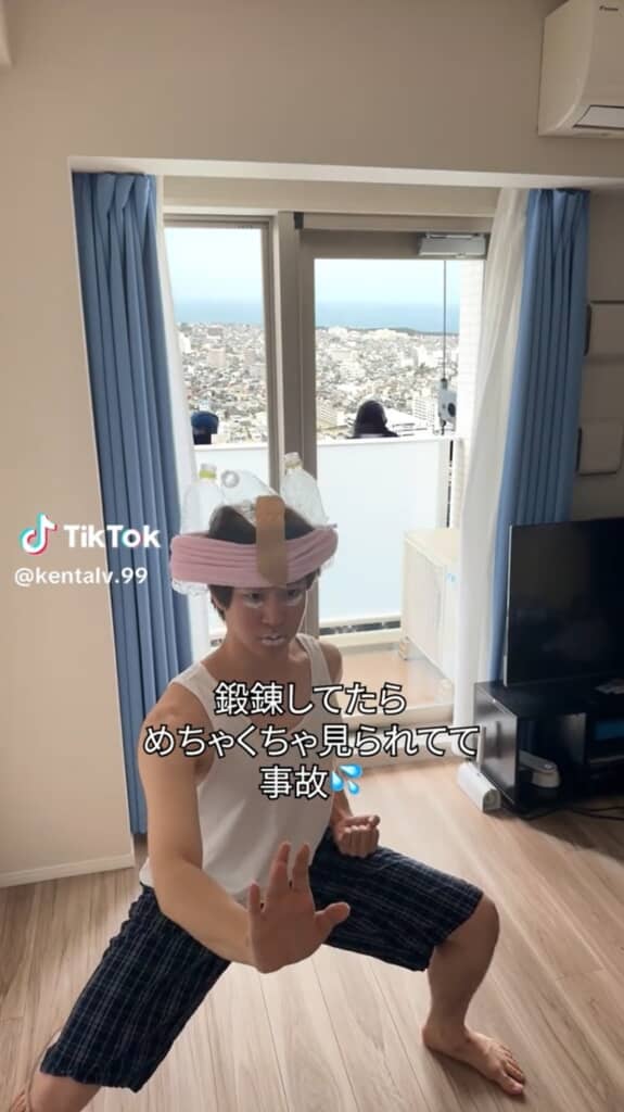 謎の鍛錬に励むけんたさん