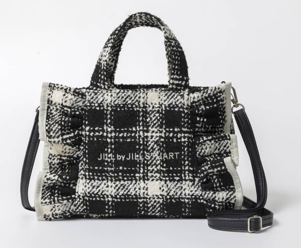JILL by JILL STUART BOOK ツイードフリルバッグ BLACK ver.
