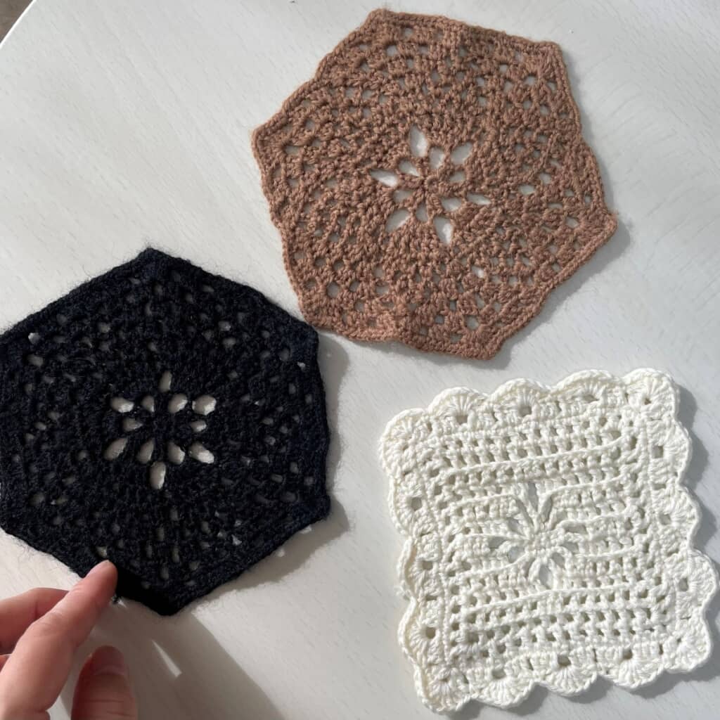 数日後に編んだレース編み