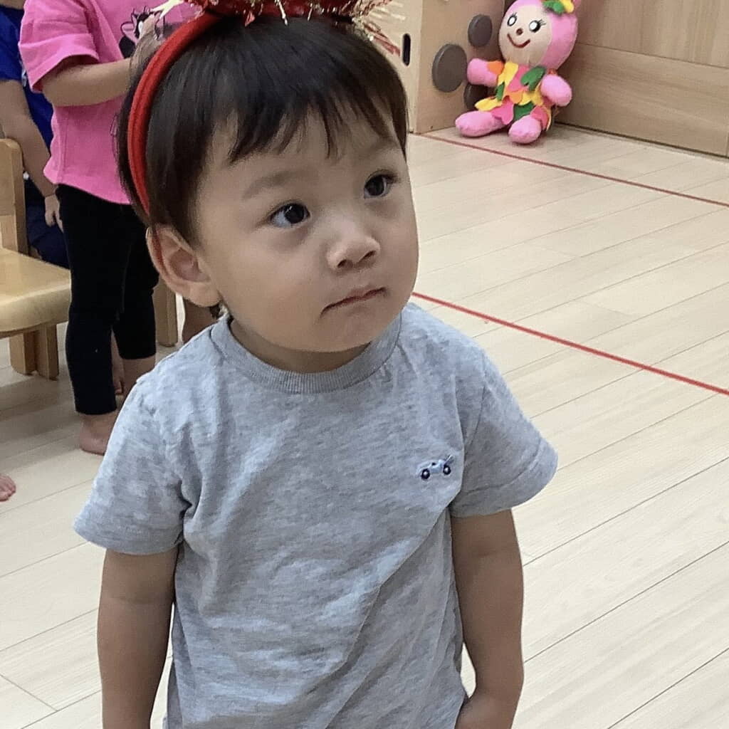 2歳には頬がちょっとシャープになりました