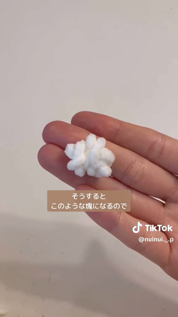 一口ほどまとまったお米粒が完成