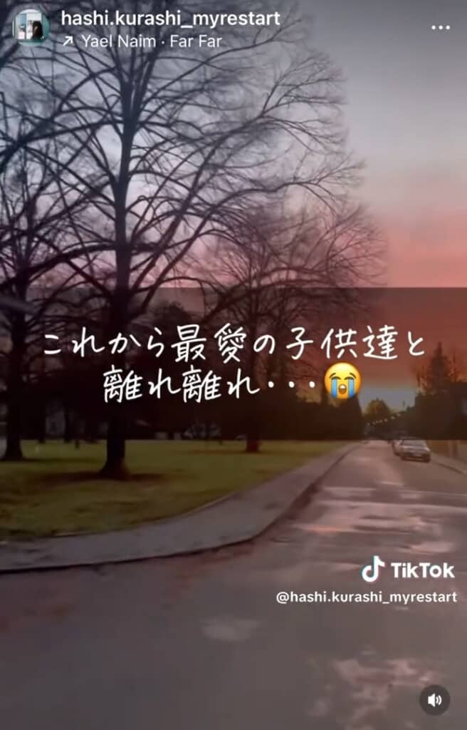 離れ離れになるつらさに耐えて帰国